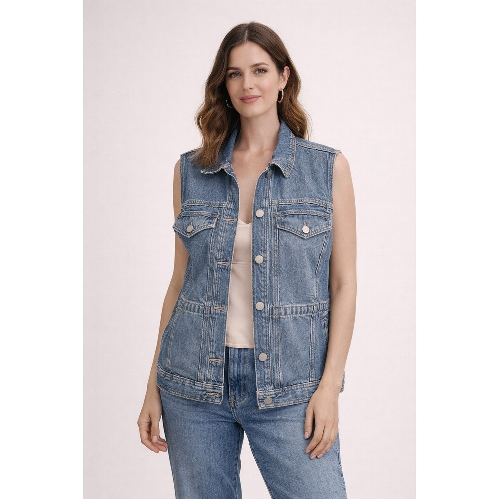 Lane Bryant Women Denim Vest Blue Jean Jean Jacket Style Sleeveless‎ Size 22/24